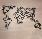 Wereldkaart wanddecoratie metaal, Huis en Inrichting, Woonaccessoires | Wanddecoraties, Ophalen, Zo goed als nieuw