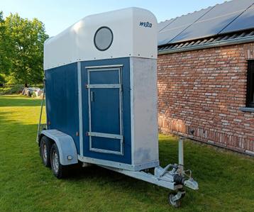 Aanhangwagen Wesco 1,5 paards, Dieren en Toebehoren, Paarden en Pony's | Trailers en Aanhangwagens, Ophalen, Gebruikt, Hout, 1½-paards trailer