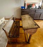 Banc écolier vintage 1960, Maison & Meubles, Enlèvement