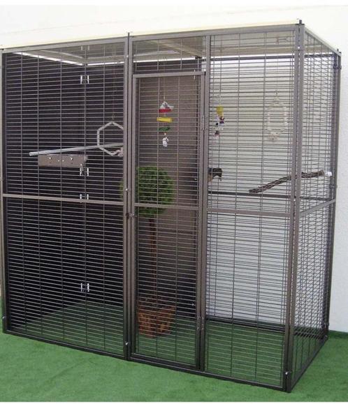 Voliere 2x1x2m voliere jardin cage perroquet ara gris gabon, Dieren en Toebehoren, Vogels | Hokken en Kooien, Nieuw, Volière, Metaal