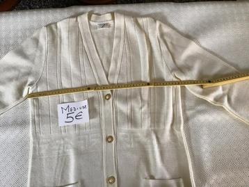 pull gilet blanc pour femme taille M à 5 euros