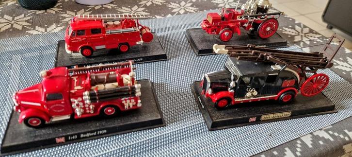 Brandweerwagens👍4 unieke + antieke collectie items👍, Antiek en Kunst, Antiek | Speelgoed, Ophalen