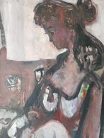 Moeder en Kind – expressief schilderij Constant Lambrecht, Ophalen