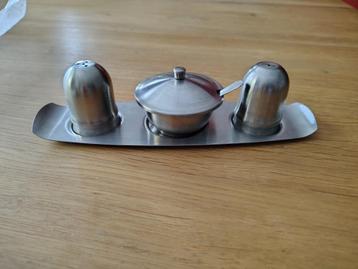 Peper, zout, mosterd 18-8 stainless steel beschikbaar voor biedingen