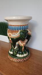 Vintage XL keramieken 70’s plantenstandaard olifant, Antiek en Kunst, Ophalen of Verzenden