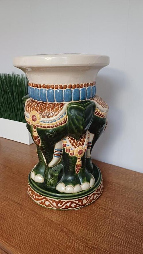 Vintage XL keramieken 70’s plantenstandaard olifant, Antiek en Kunst, Antiek | Keramiek en Aardewerk, Ophalen of Verzenden