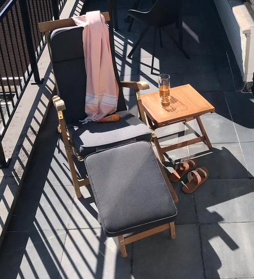 Exterioo - deckchair Claire incl kussen, Tuin en Terras, Ligbedden, Nieuw, Ophalen