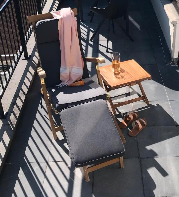 Exterioo - deckchair Claire incl kussen, Tuin en Terras, Ligbedden, Nieuw, Ophalen