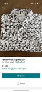 Hemden met lange mouwen, merk “State of art” per stuk €15, Halswijdte 43/44 (XL), Ophalen of Verzenden, Zo goed als nieuw