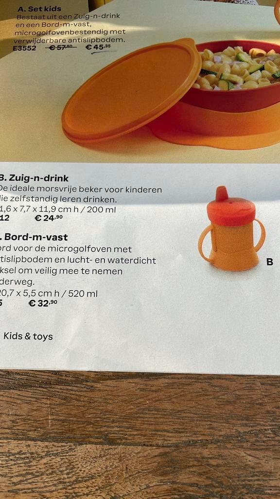 Drinkbeker baby, Huis en Inrichting, Keuken | Tupperware, Nieuw, Beker of Kan, Oranje, Ophalen of Verzenden