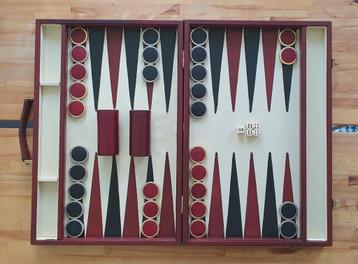 Rare Etienne Aigner leather Backgammon set