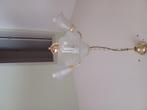 Verlichting,  vintage luster, Huis en Inrichting, Lampen | Kroonluchters, Ophalen, Gebruikt, Glas