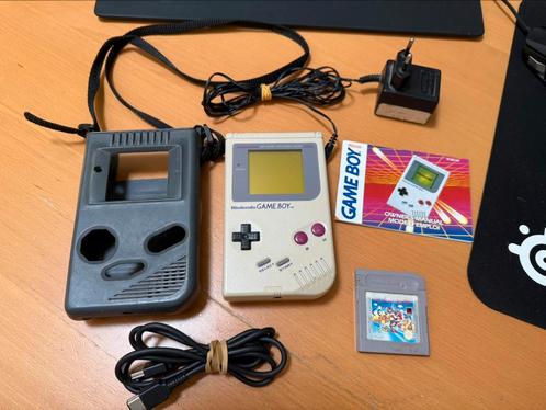 Game Boy + instructies + Super Mario Land + accessoires, Games en Spelcomputers, Spelcomputers | Nintendo Game Boy, Gebruikt, Game Boy Classic