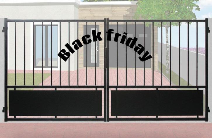 Poort van 3m50 + 1 m voetgangers 325€€€€€€€€€€, Tuin en Terras, Tuinhekken en Hekwerk, Nieuw, Tuinhek, IJzer, Ophalen of Verzenden