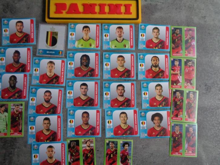PANINI voetbal stickers EURO 2020 rode duivels 27X ***, Hobby en Vrije tijd, Stickers en Plaatjes, Verzenden