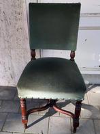 Chaise-fauteuil velours vert - 50 €, Enlèvement