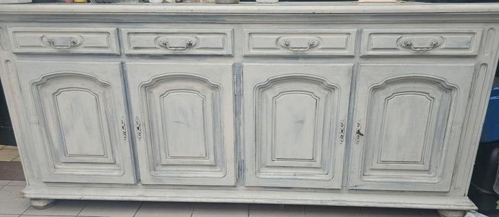 Houten dressoir met whitewash, Huis en Inrichting, Kasten | Dressoirs, Ophalen