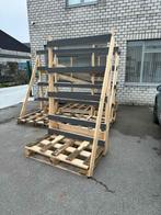 Houten glasbok / glasrek – 120 x 80 x 200 cm, Doe-het-zelf en Bouw, Ophalen, Gebruikt, 80 tot 120 cm, 160 cm of meer