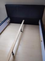 Tweepersoonsbed 140 cm matrasmaat, Ophalen, Zo goed als nieuw, Zwart, 140 cm