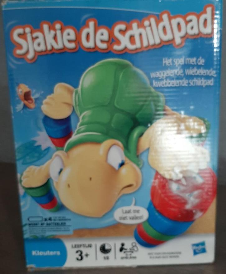 Sjakie de Schildpad - Hasbro, Hobby en Vrije tijd, Gezelschapsspellen | Bordspellen, Gebruikt, Drie of vier spelers, Ophalen