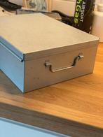 Grote Metalen Opbergdoos / Kist - Zilverkleurig, Ophalen, Gebruikt, Metaal