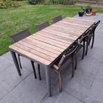 Tuintafel en 6 stoelen, Tuin en Terras, Tuintafels, Ophalen, Gebruikt, Rechthoekig, Aluminium