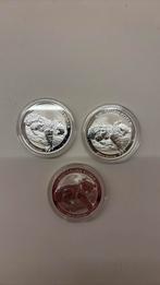 Koala zilver munt 2012 - 3 stuks, Postzegels en Munten, Ophalen of Verzenden, Zilver