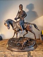 A. L. Bareye brons Arabisch paard terugkeer van de jacht, Antiquités & Art, Antiquités | Bronze & Cuivre, Bronze, Enlèvement ou Envoi