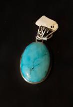 Ziveren hanger turquoise, Ophalen, Nieuw