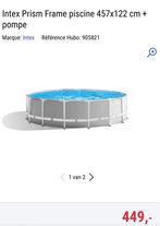 piscine 457x122 cm + pompe + accessoires intex neuve, Neuf