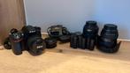 NIKON D7100 + 3 lenzen, 3 batterijen en accessoires, Audio, Tv en Foto, Ophalen, Spiegelreflex, Zo goed als nieuw, Nikon