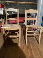 Lot anciennes chaises en bois, Maison & Meubles, Bois, Enlèvement, Deux