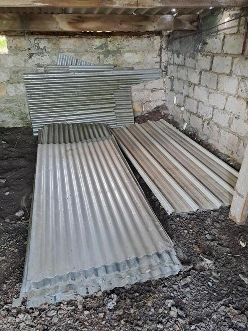 Vintage Galvaniseplaten galvanisé golfplaat verzinkt, Doe-het-zelf en Bouw, Dakpannen en Dakbedekking, Gebruikt, Golfplaat, Metaal
