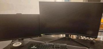 2 gaming monitoren odyssey g7 32 inch 240 hz + MSI MP242 beschikbaar voor biedingen