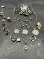 Grote lot heel mooi antiek en vintage zilveren juwelen, Overige typen, Zilver, Ophalen