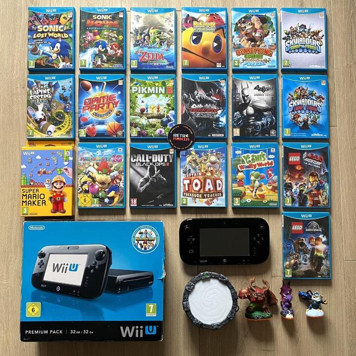 Nintendo Wii U Premium 32 GB console + spellen, Games en Spelcomputers, Games | Nintendo Wii U, Zo goed als nieuw, Ophalen of Verzenden