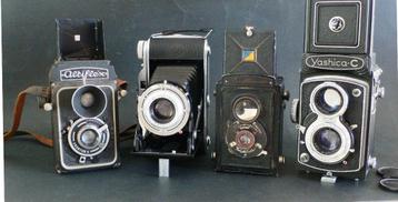 Lot de 4 appareils photo anciens, Envoi, 1940 à 1960, Appareils photo