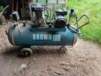 Compressor Brown 100l, Doe-het-zelf en Bouw, Compressors, Ophalen, Gebruikt