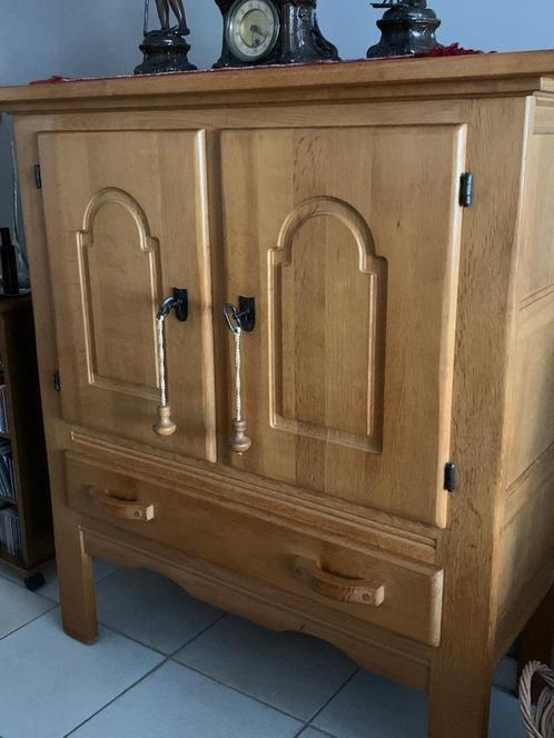 Eikenhouten (bar)kast, Huis en Inrichting, Kasten | Buffetkasten, Zo goed als nieuw, 100 tot 150 cm, Ophalen