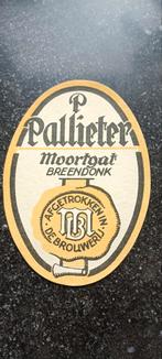 Oud bieretiket Pallieter br Moortgat Breendonk, Verzamelen, Biermerken, Ophalen of Verzenden, Zo goed als nieuw