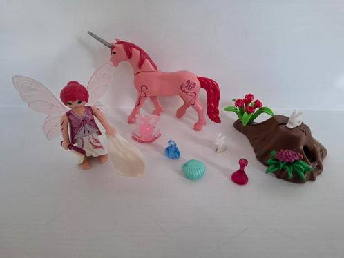 Playmobil Fairies set 5443 Zorgfee met eenhoorn Roos, Kinderen en Baby's, Speelgoed | Playmobil, Gebruikt, Los Playmobil, Ophalen of Verzenden