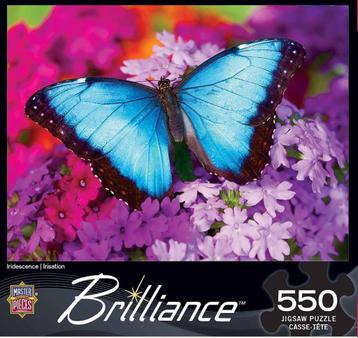 Puzzle avec papillon Morpho bleu - 550 pièces