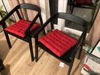zwarte houten stoelen met armleuningen, Ophalen, Gebruikt, Twee, Zwart