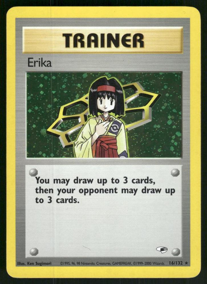 Erika 16/132 - Gym Heroes (NM), Hobby en Vrije tijd, Verzamelkaartspellen | Pokémon, Gebruikt, Verzenden