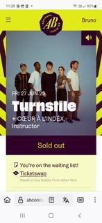 gezocht : Ticket voor Turnstile in de ab deze vrijdag, Tickets en Kaartjes, Concerten | Rock en Metal