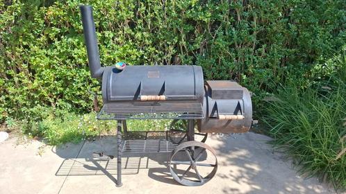 Originele Oklahoma bbq (in optie tot maandag), Tuin en Terras, Houtskoolbarbecues, Gebruikt, Met accessoires, Ophalen of Verzenden