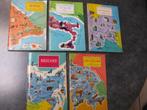 plakboeken reeks de wereld rond 5 stuks uit 1960, Antiek en Kunst, Ophalen of Verzenden