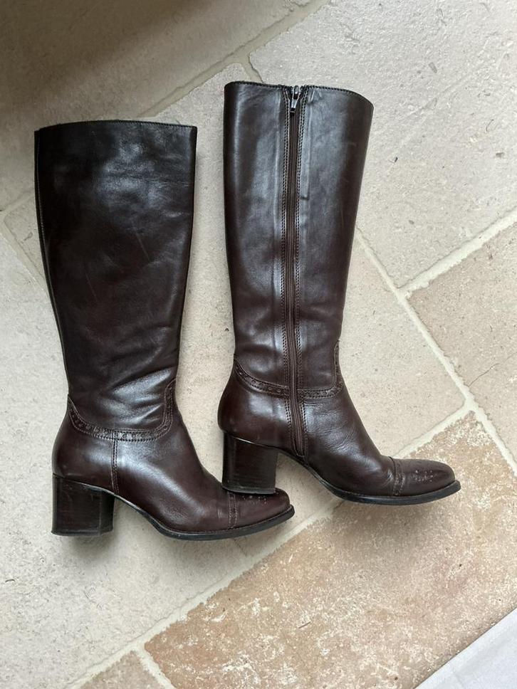 Lederen laarzen Spazio , maat 36, Kleding | Dames, Schoenen, Ophalen of Verzenden