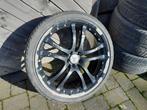 4 velgen met zomerbanden, Auto-onderdelen, Banden en Velgen, Ophalen, Gebruikt, 265 mm, Banden en Velgen