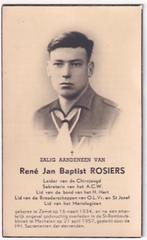 Rene Rosiers Zemst Leider scouts +ongeval Mechelen 1957, Bidprentje, Ophalen of Verzenden